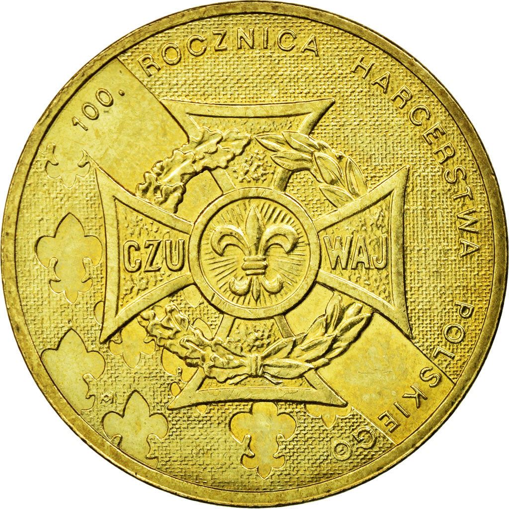 Poland | 2 Z?ote | Polish Scouts | Cross | Eagle | KM725 | 2010