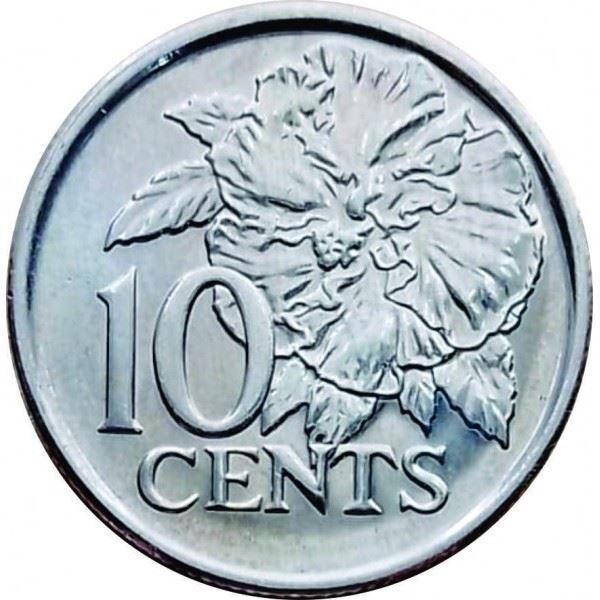 Trinidad and Tobago | 10 Cents Coin | Flaming Hibiscus | Km:31B | 2017 - 2020