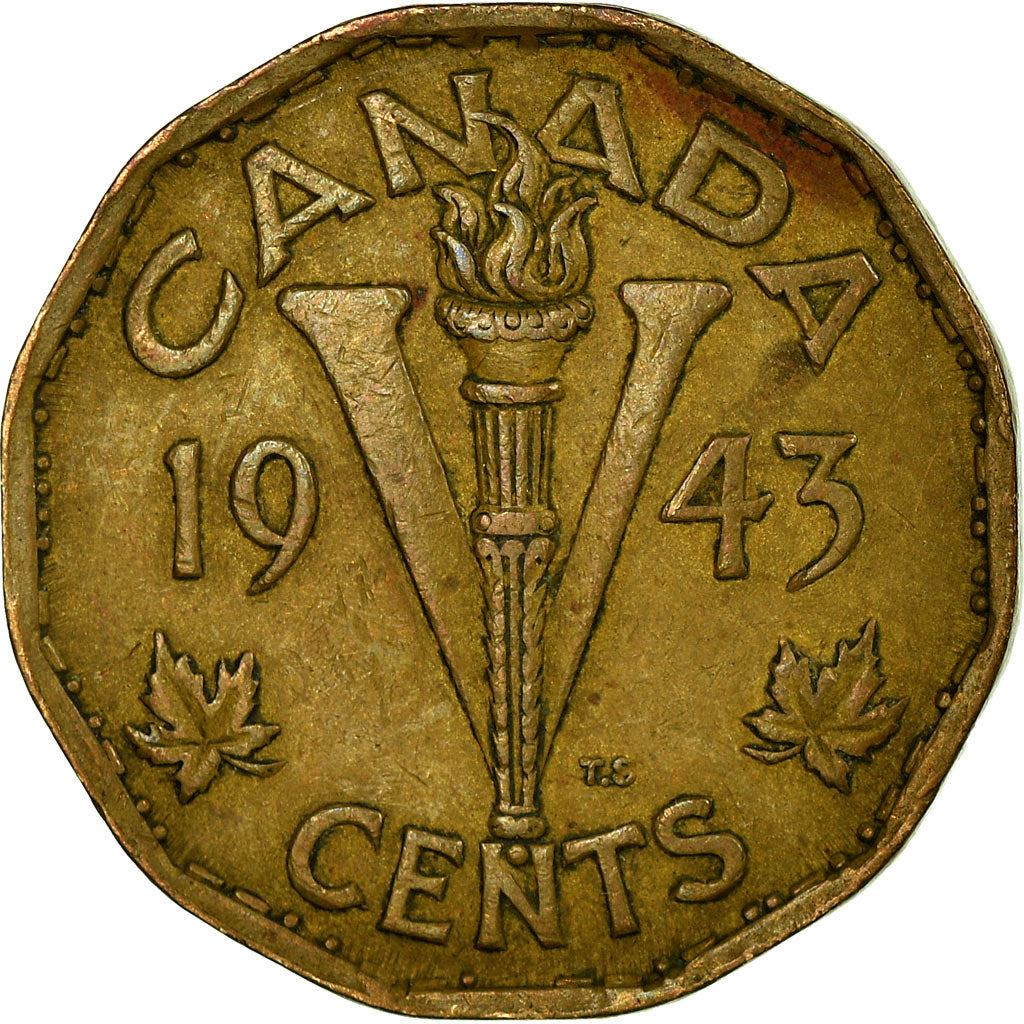 Canada | 5 Cents Coin | Tombac | KM:40 | 1943