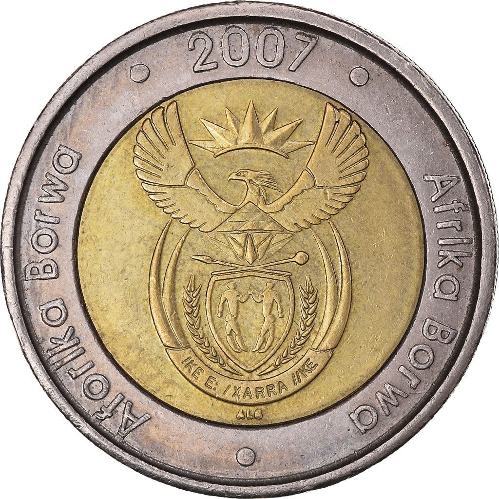 South Africa | 5 Rand Coin | Animals | Wildebeest | Gnu | Km:346 | 2007