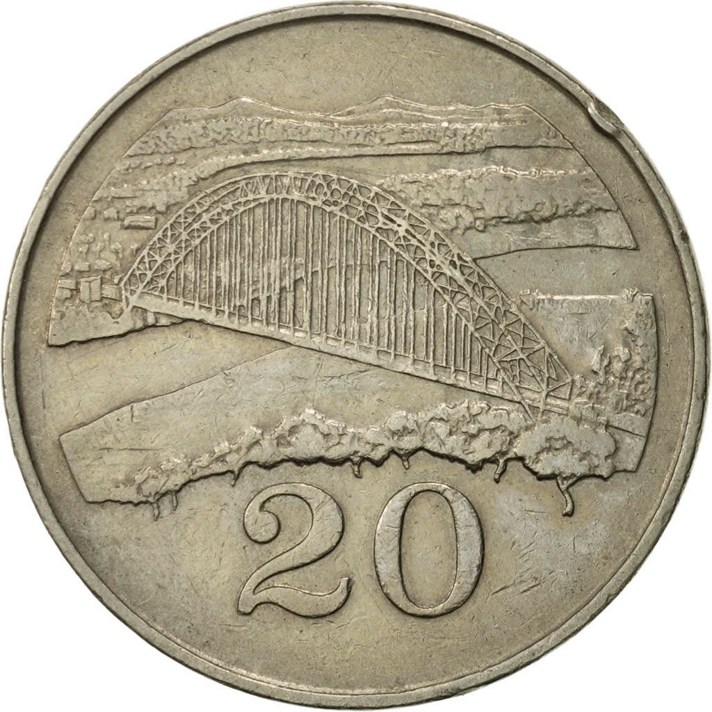 Zimbabwe | 20 Cents Coin | Birchenough Bridge | Km:4 | 1980 - 1997