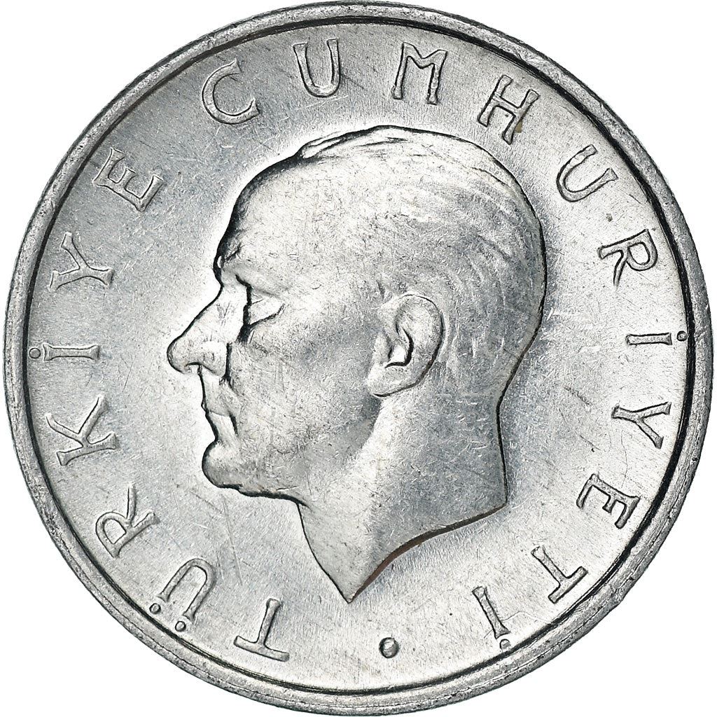 Turkey | Turkish 1 Lira Coin | President Mustafa Kemal Ataturk | Moon Star | KM990 | 1982