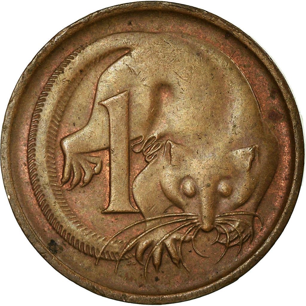 Australia | 1 Cent Coin | Feather-tailed Glider | Km:62 | 1966 - 1984