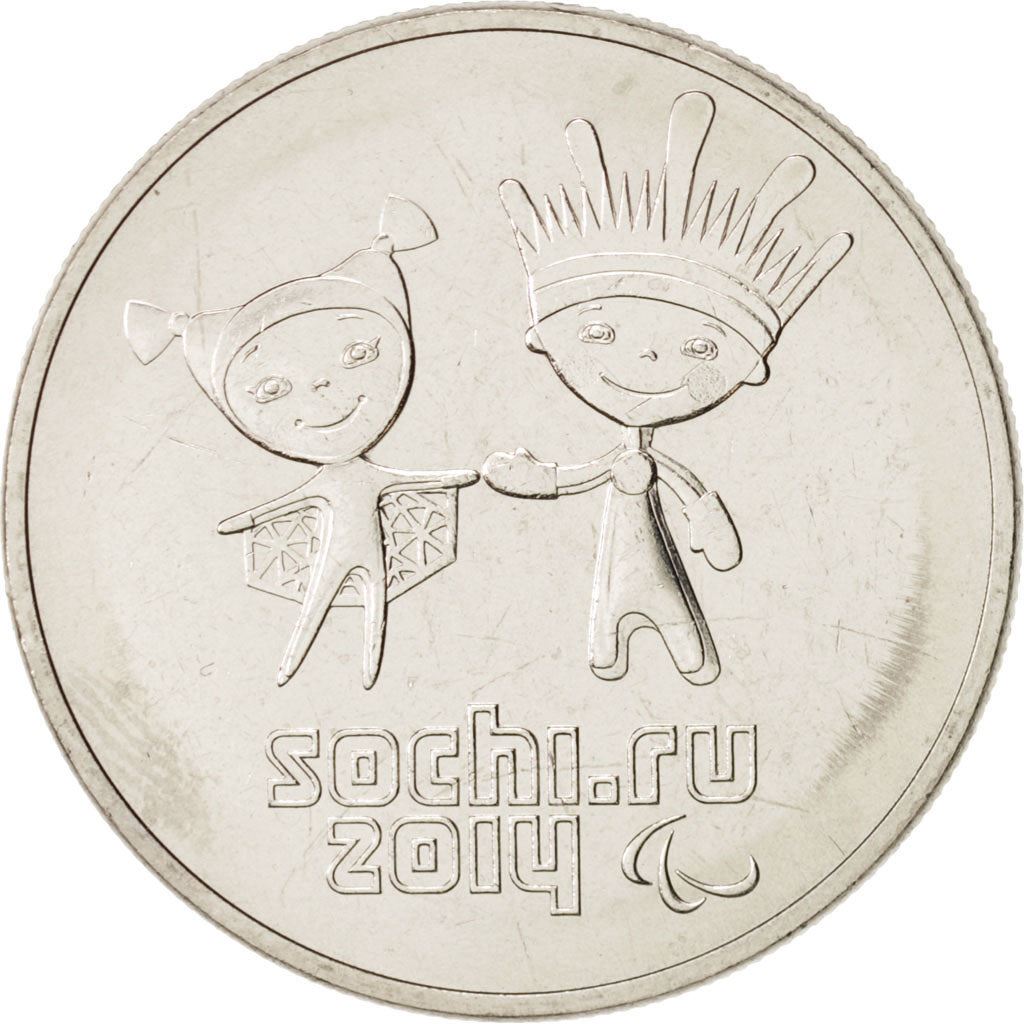 Russia | 25 Roubles Coin | Paralympics- Mascots | Y:1472 | 2013 - 2014