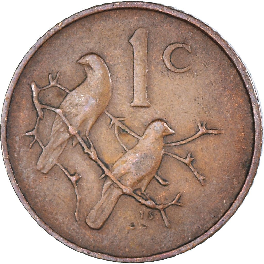 South Africa 1 Cent Coin | Charles Swart | Afrikaans Legend - SUID-AFRIKA | KM74.2 | 1968