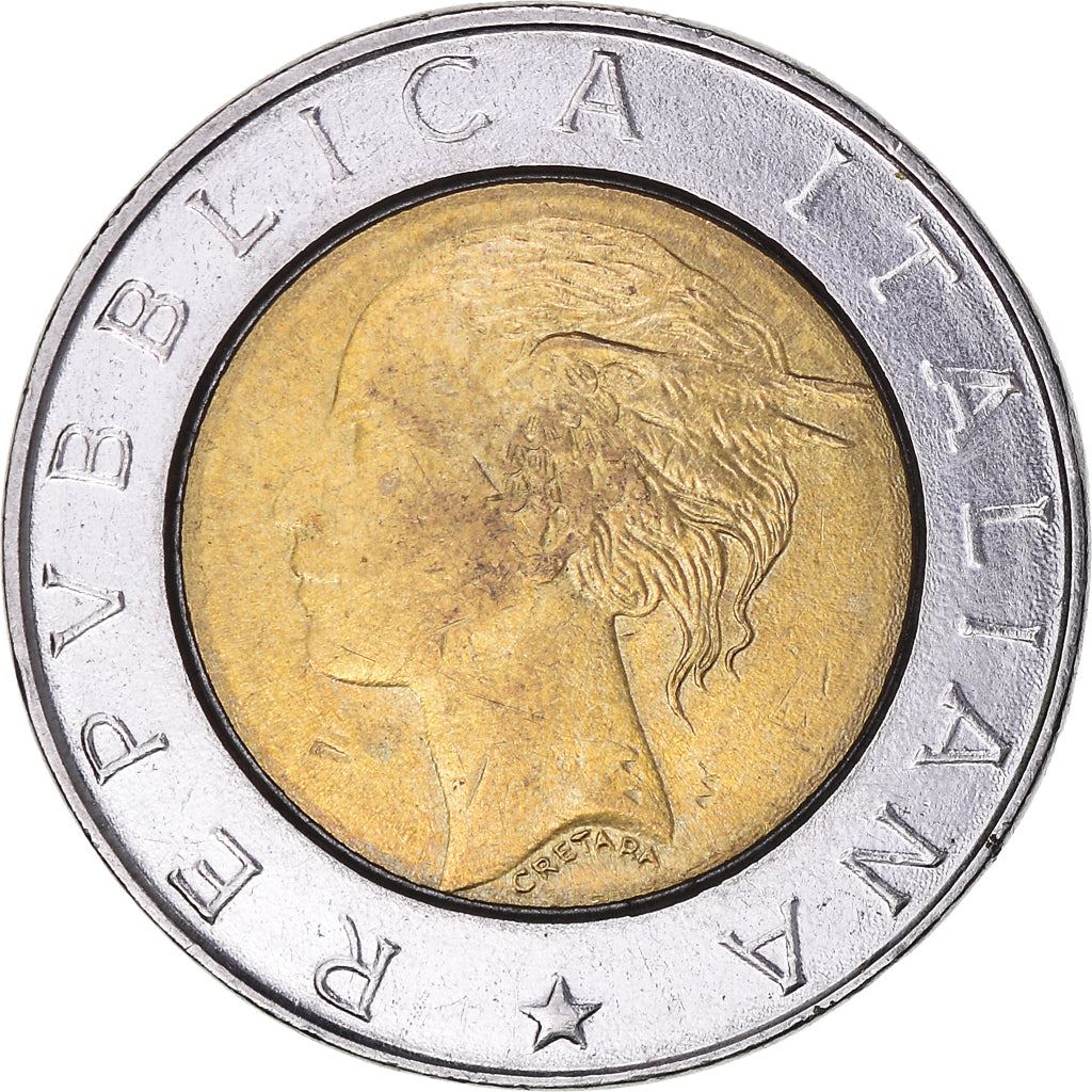 Italy | 500 Lire Coin | Traffic Police | Km:187 | 1997