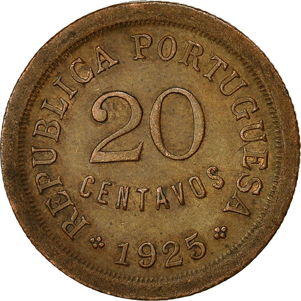 Portugal | 20 Centavos Mønt | Bronze | Km:574 | 1924 - 1925