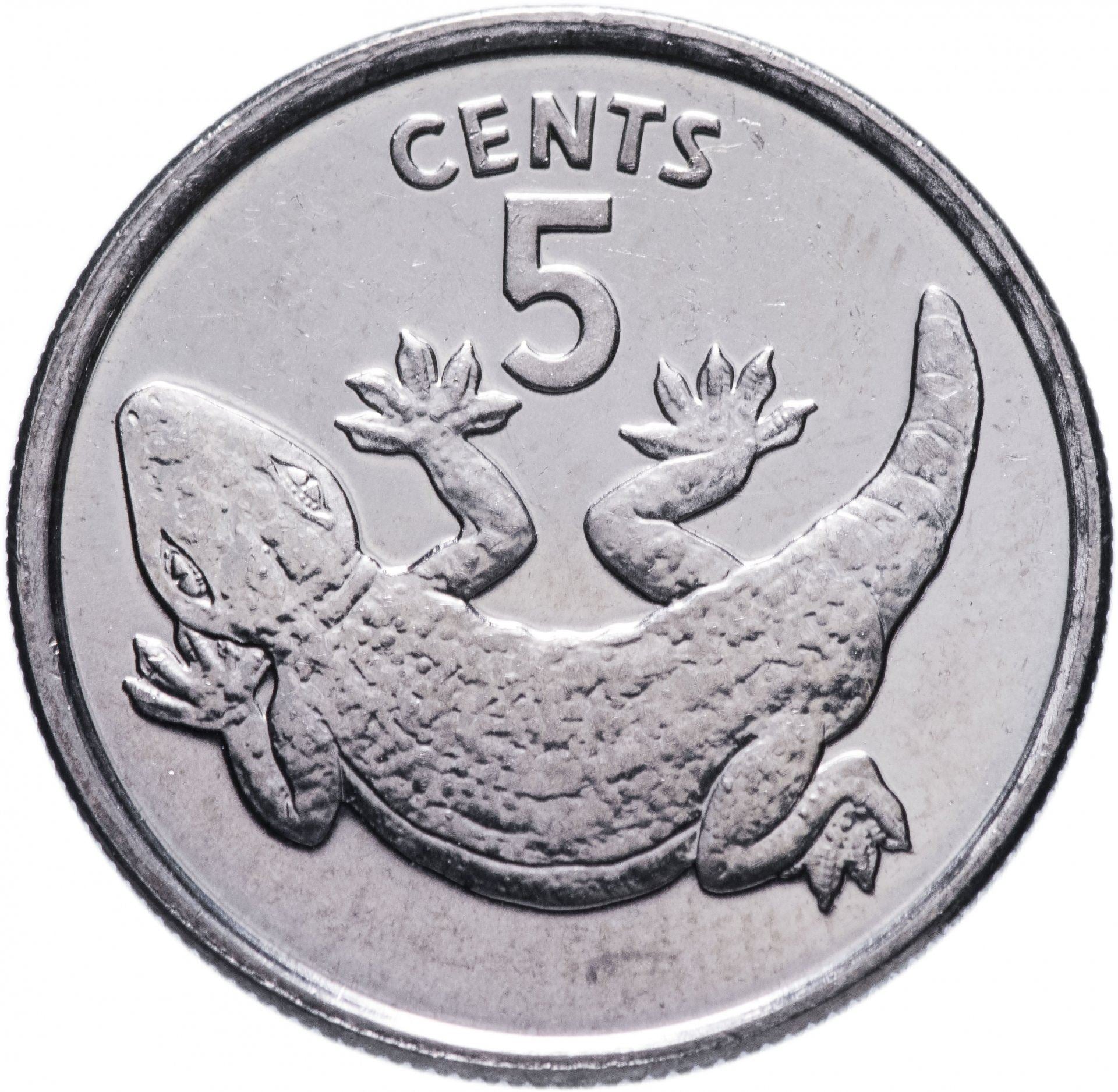 Kiribati | 5 Cents Coin | Stump-tailed Gecko | KM:3a | 1979