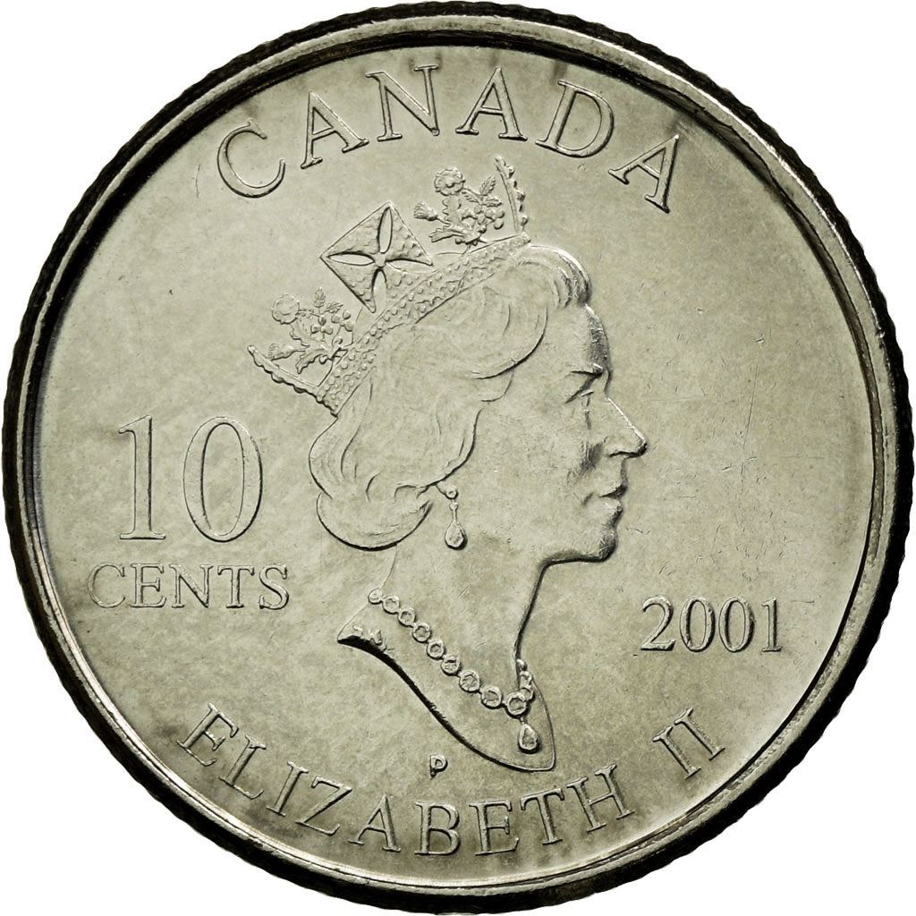 Canada | 10 Cents Coin | Volunteers | Nickel plated steel | KM:412 | 2001