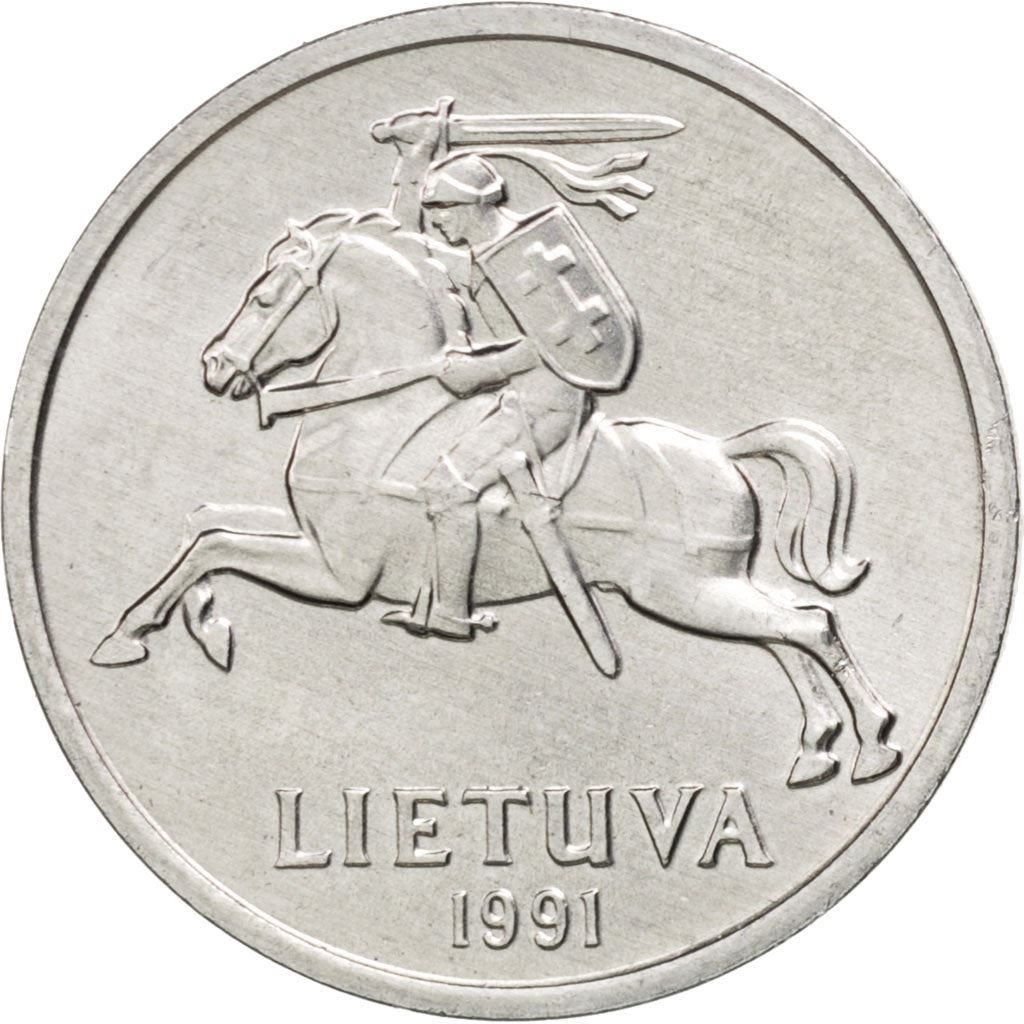 Lithuania | 1 Centas Coin | Aluminum | Horse or equine | KM:85 | 1991