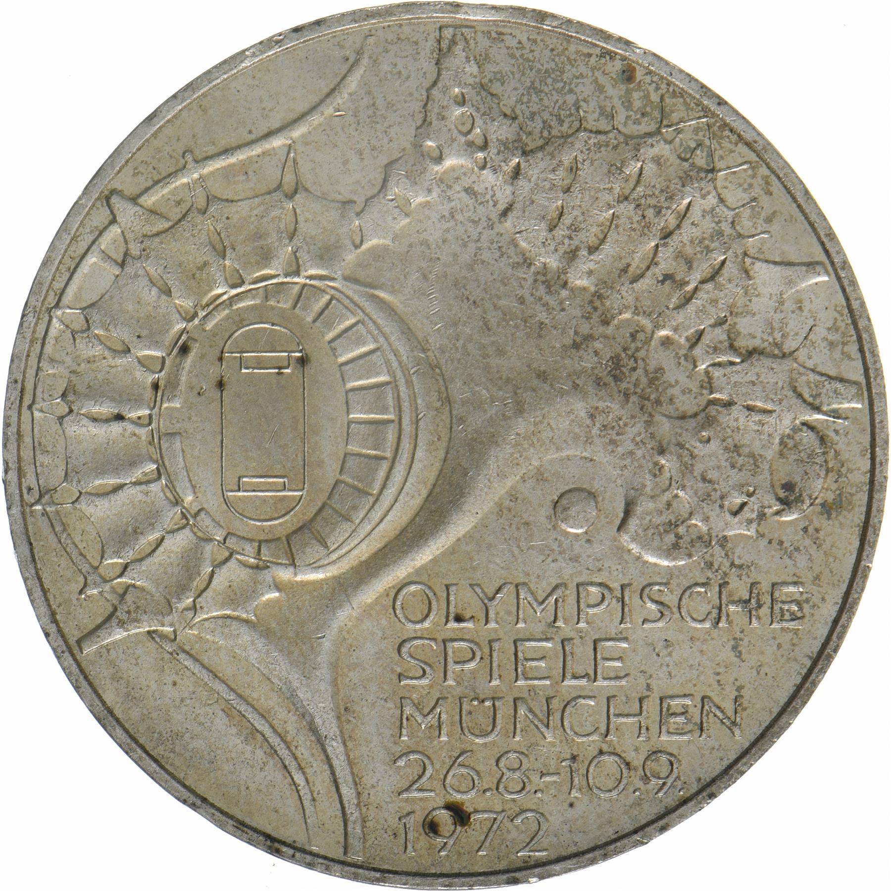 Federal Republic of Germany | 10 Deutsche Mark Coin | Olympic Games | KM:133 | 1972