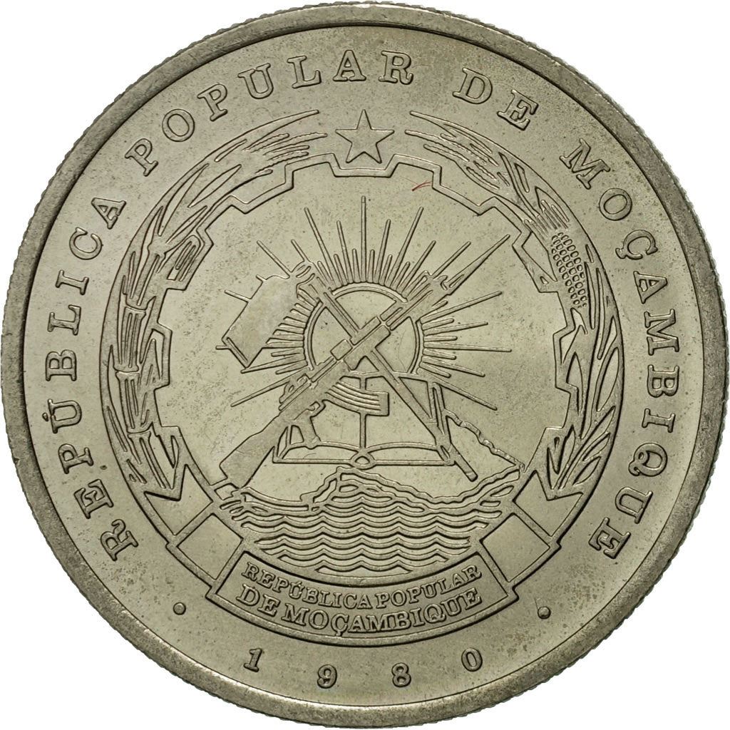 Mozambique | 10 Meticais Coin | Industrial Skyline | Km:102 | 1980