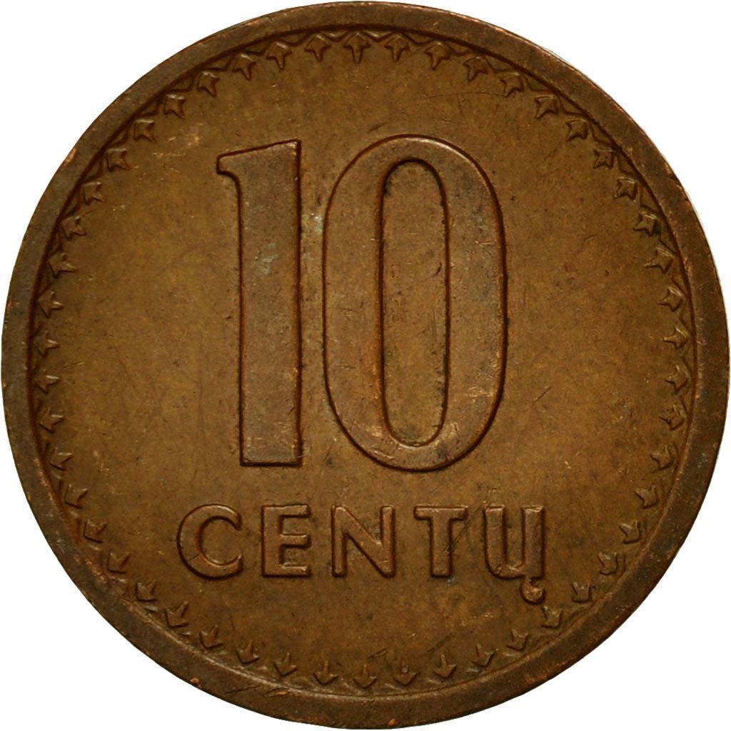 Lithuania Coin Lithuanian 10 Centų | Vytis | Knight | Horse | KM88 | 1991