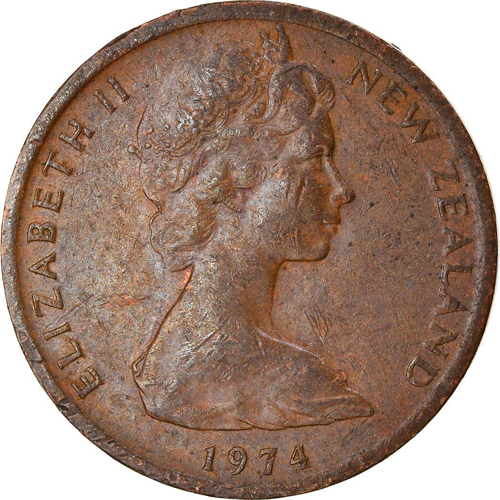 New Zealander 1 Cent Coin | Queen Elizabeth II | Silver Fern Leaf | KM31 | 1967 - 1985