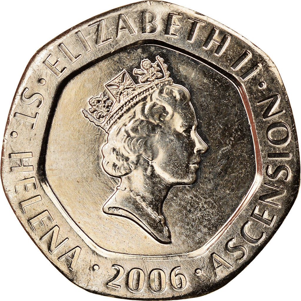 סנט הלנה ואסנשן | מטבע 20 פני | אליזבת השנייה | פרח אבן שחורה של סנט הלנה | Km:21 | 1998 - 2022