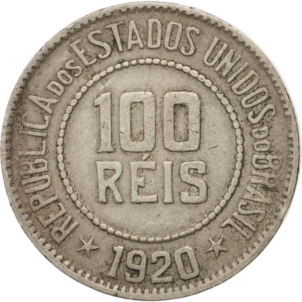Brasil | Moeda de 100 Réis | Estrelas | Km:518 | 1918 - 1935