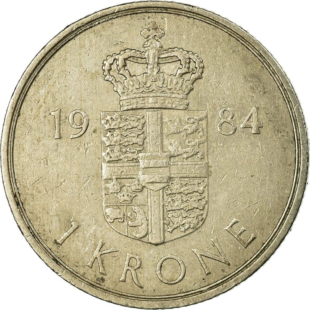 Denmark | 1 Krone Coin | Margrethe II | Km:862 | 1973 - 1989