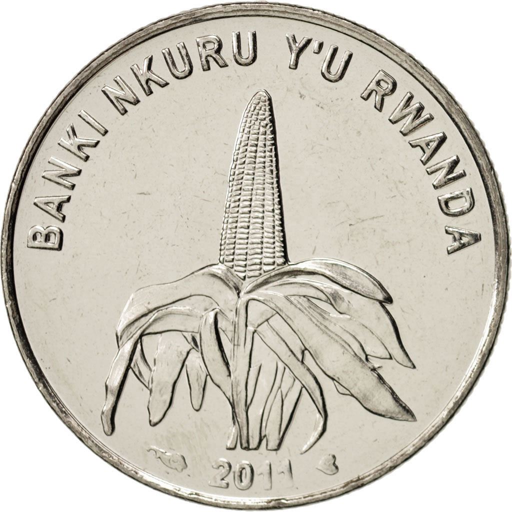 Rwanda | 50 Amafaranga Coin | Maize | Km:36 | 2009 - 2011