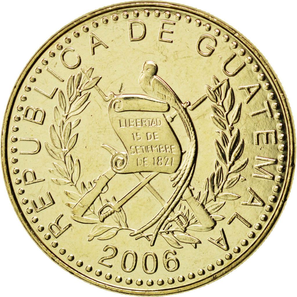 Guatemala | 1 Quetzal Coin | Stylized peace dove | Km:284 | 1999 - 2012