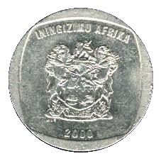 South Africa | 5 Rand Coin | Animals | Wildebeest | Gnu | Km:166 | 1996 - 2000