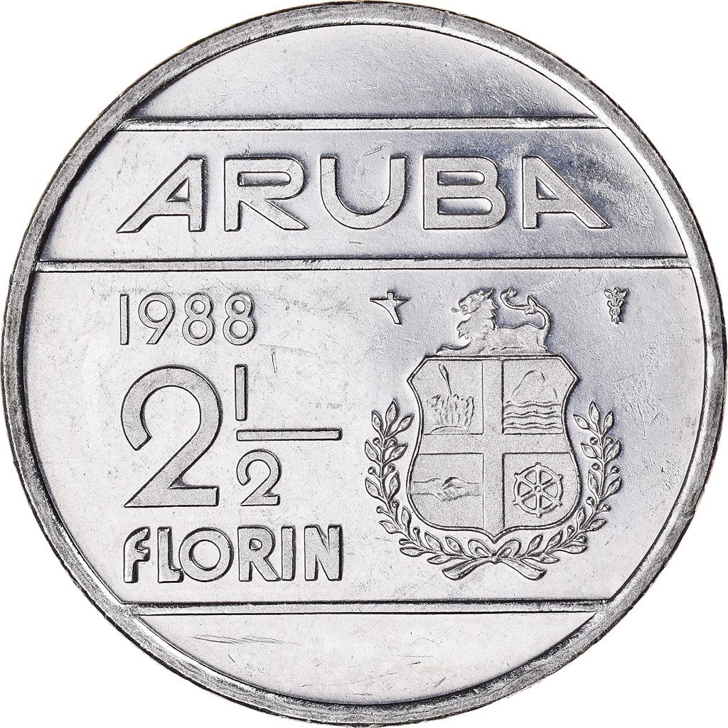 Aruba 2.5 Florin Coin | Queen Beatrix | KM6 | 1986 - 2013