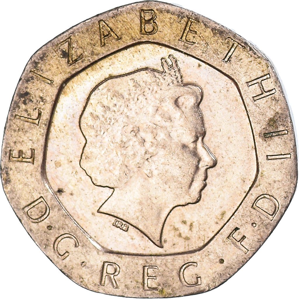 United Kingdom | 20 Pence Coin | Tudor Rose | Km:990 | 1998 - 2008