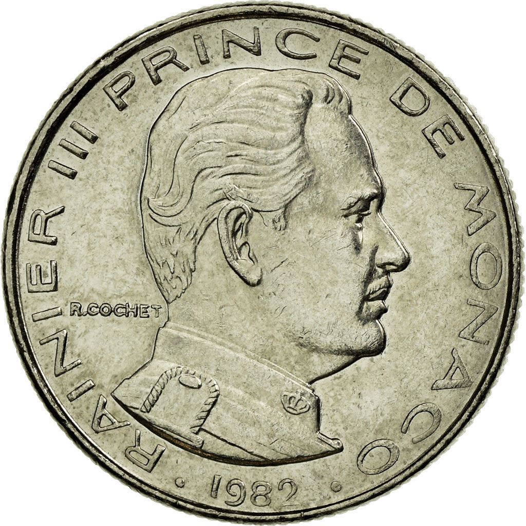 Monaco | 1/2 Franc Coin | Rainier III | Km:145 | 1965 - 1995