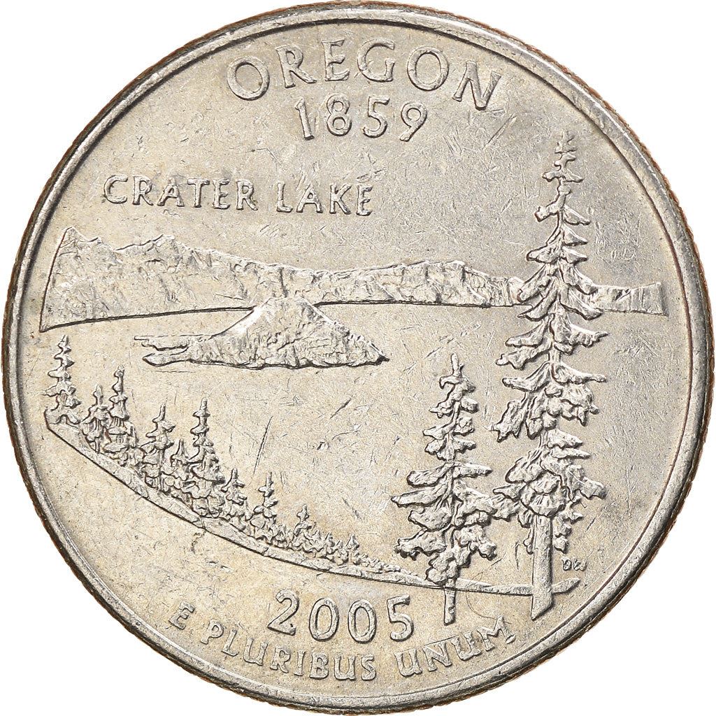United States | 1/4 Dollar Coin | Oregon | Km:372 | 2005