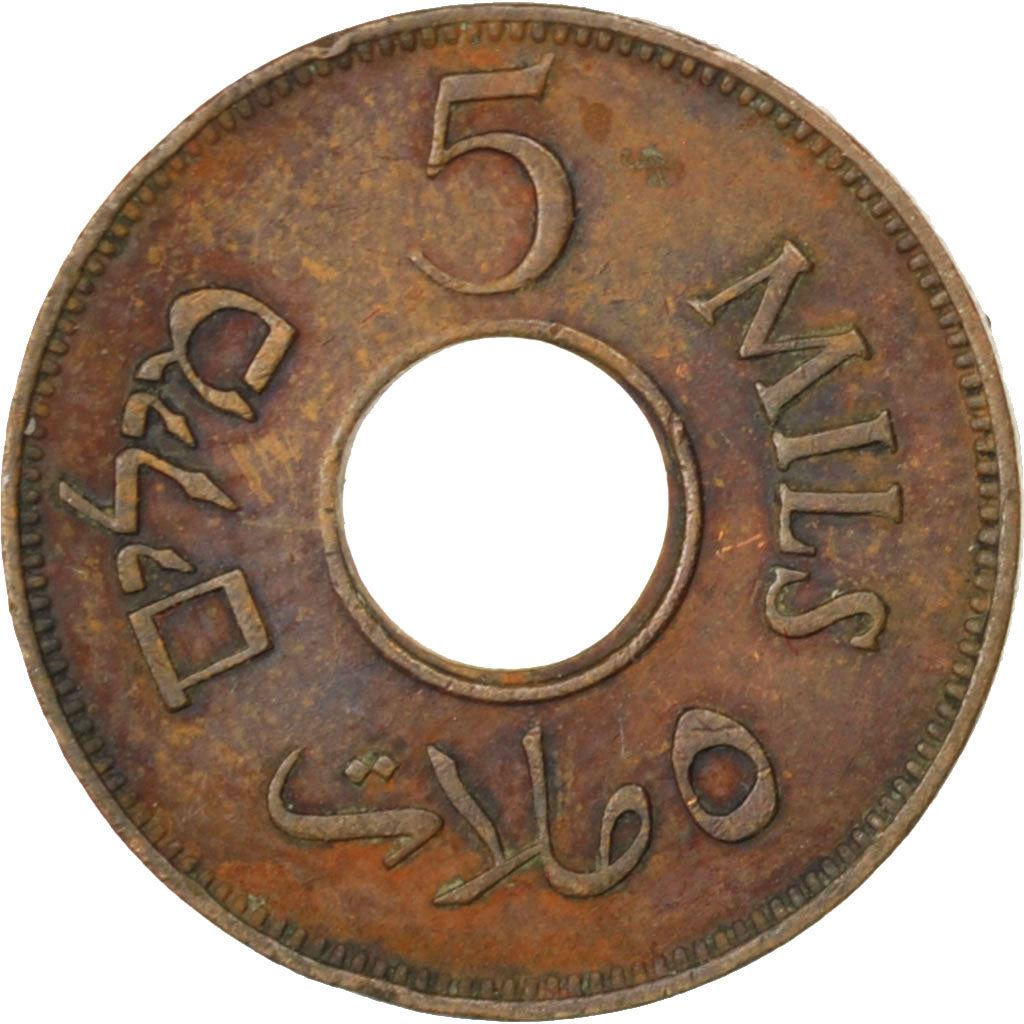 Palestine | 5 Mils Coin | Bronze | KM:3a | 1942-1944