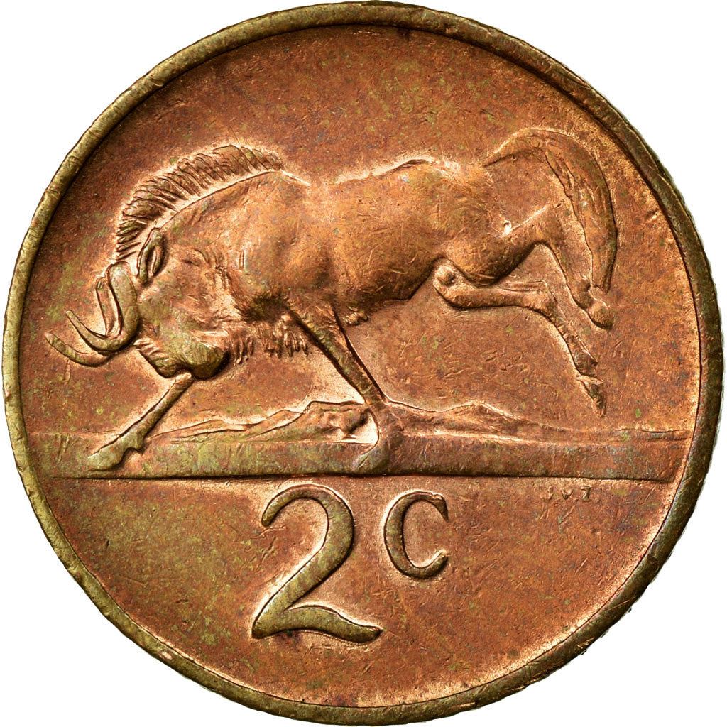 Pièce de 2 Cents d'Afrique du Sud | Légende en anglais - SOUTH AFRICA | KM66.1 | 1965 - 1969