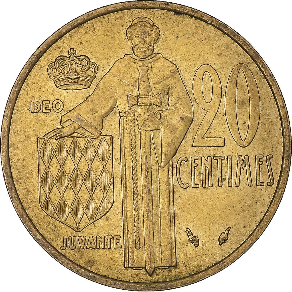 Monaco | 20 Centimes Coin | Rainier III | Km:143 | 1962 - 1995