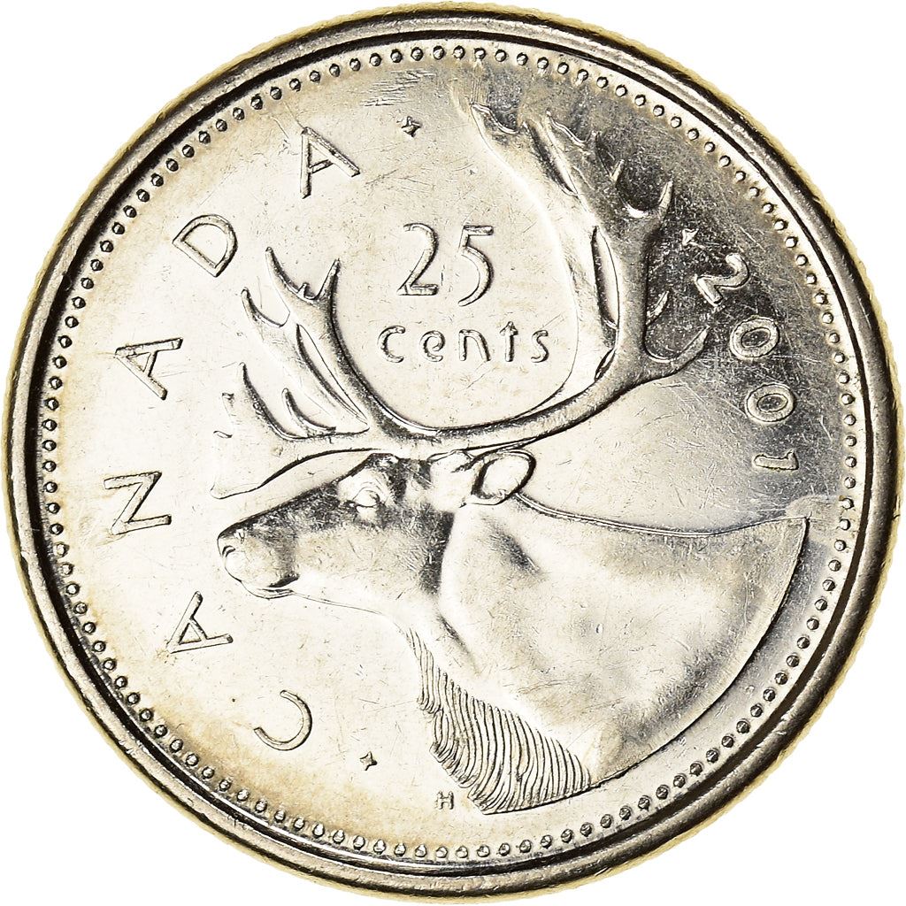 Canada | 25 Cents Coin | Caribou | Km:184B | 1999 - 2003