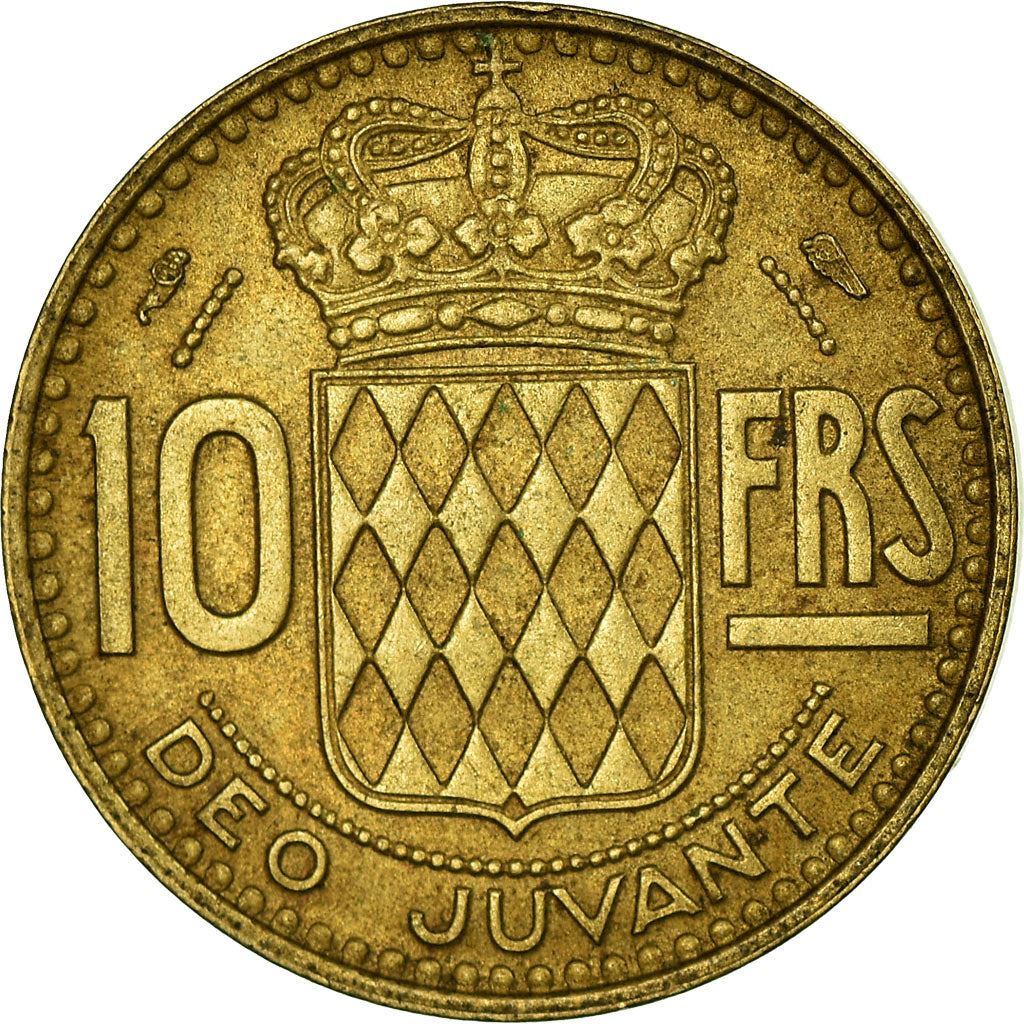Monaco | 10 Francs Coin | Rainier III | Km:130 | 1950 - 1951
