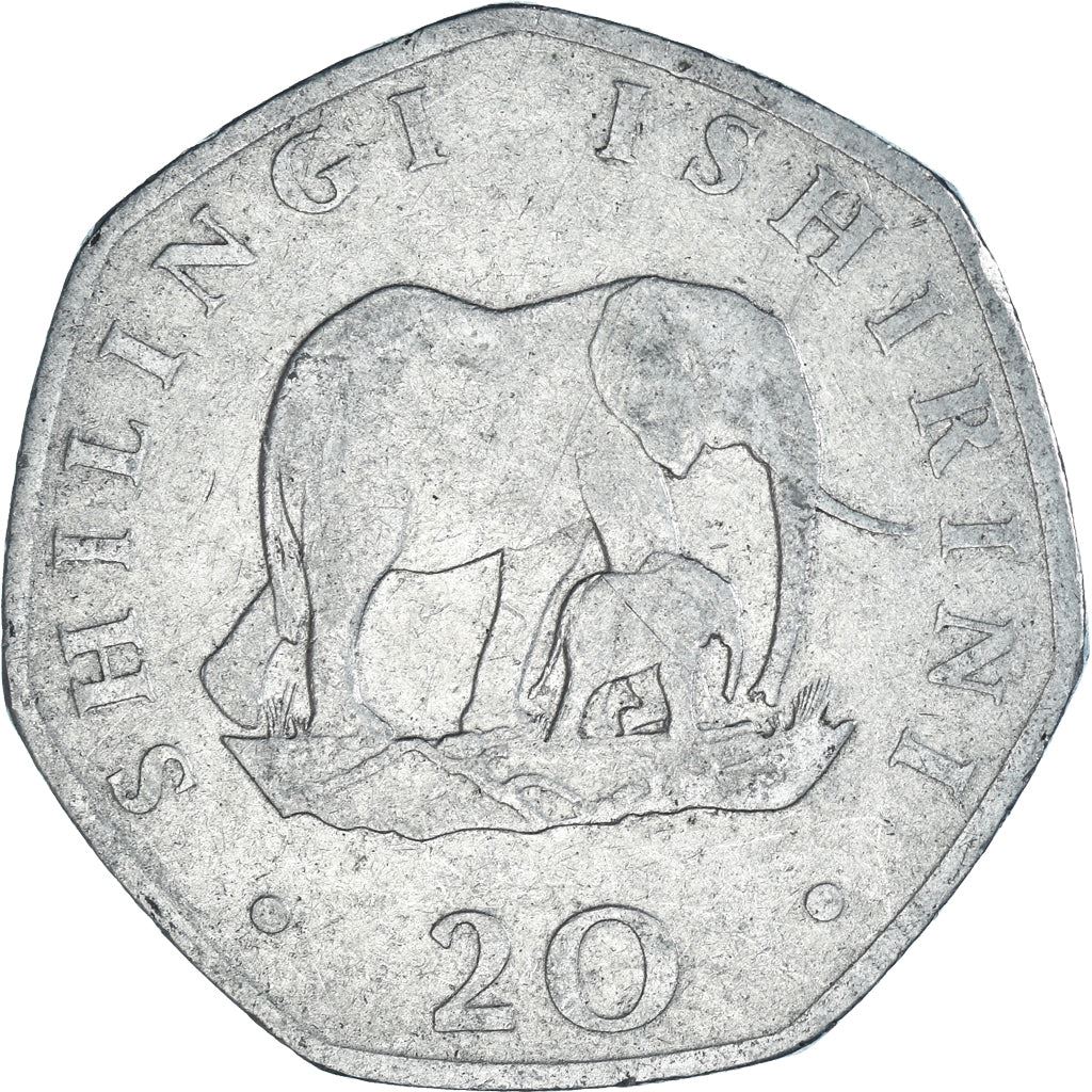 Tanzania | 20 Shilingi Coin | Elephant | Km:27.2 | 1992