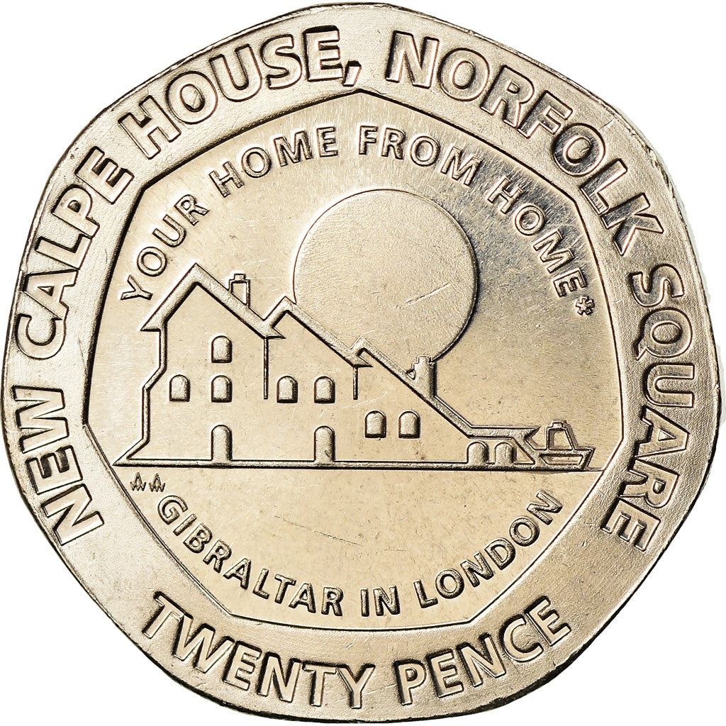 Gibraltar | 20 Pence Coin | New Calpe House | Km:1622 | 2018