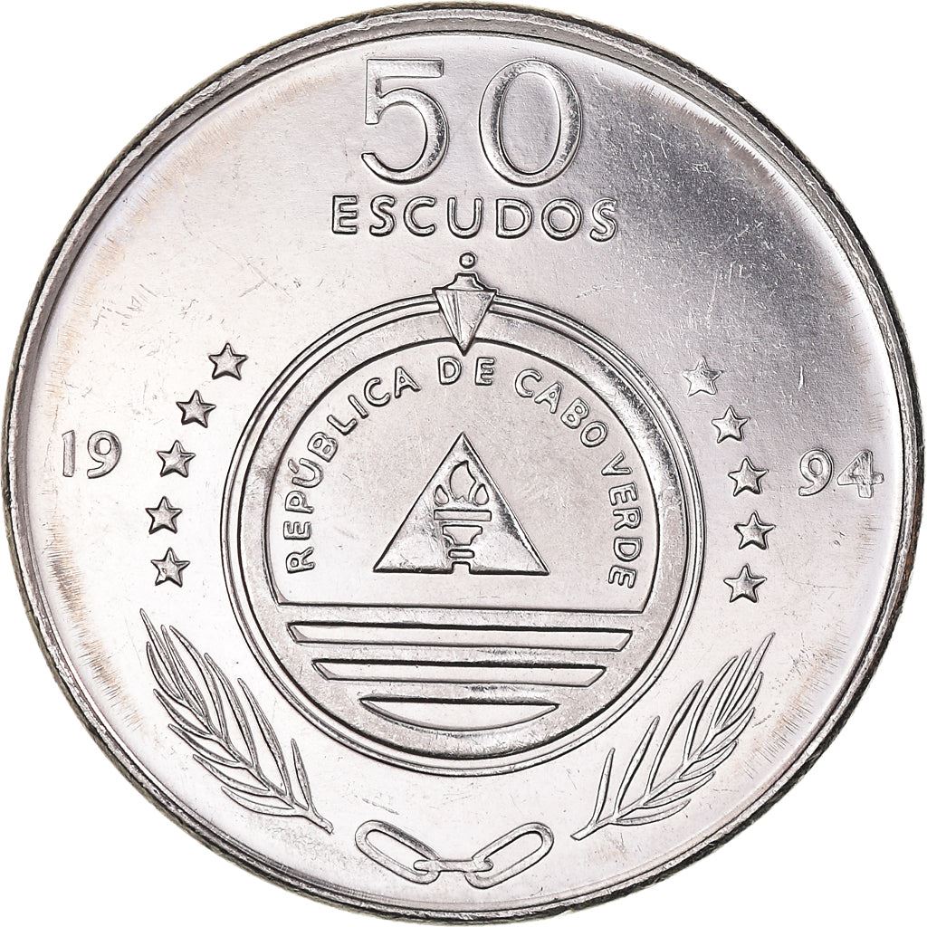 Cape Verde 50 Escudos Coin | Cape Verde Sparrow | KM37 | 1994