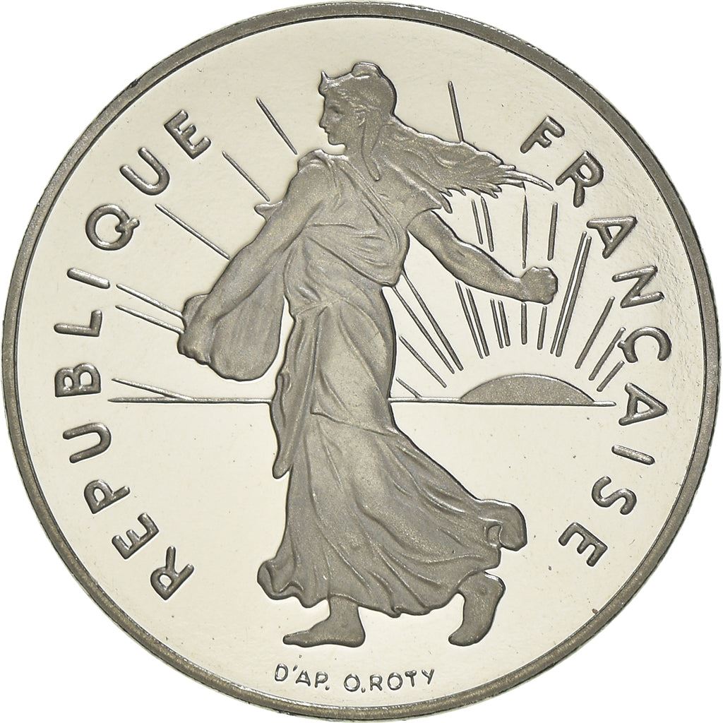 French 1 Franc Coin | Signature D'AP. O.ROTY | proof | KM925.2 | France | 1991 - 2001