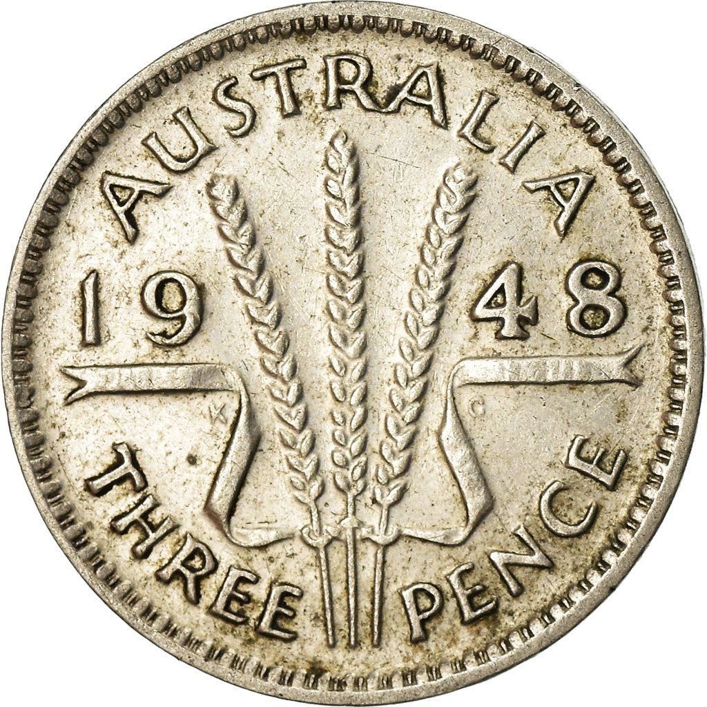 Australia | 3 Pence Coin | Wheat | Km:37A | 1947 - 1948