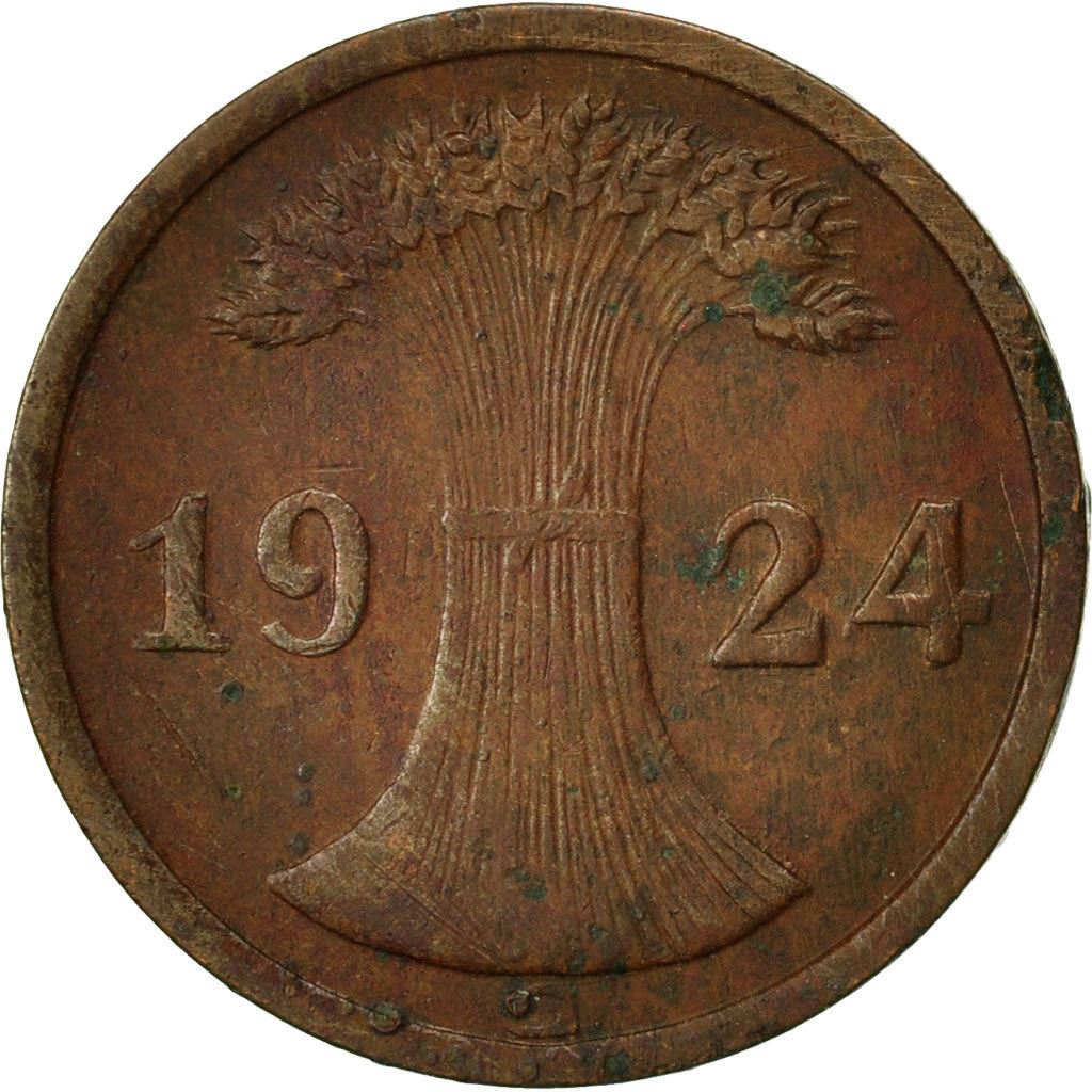 Germany | 2 Rentenpfennig Coin | Bronze | KM:31 | 1923 - 1924