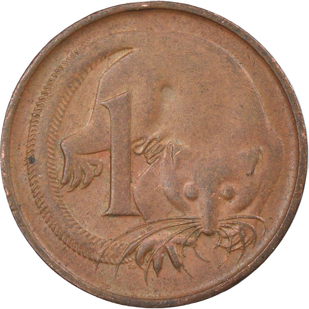 Australia | 1 Cent Coin | Feather-tailed Glider | Km:62 | 1966 - 1984