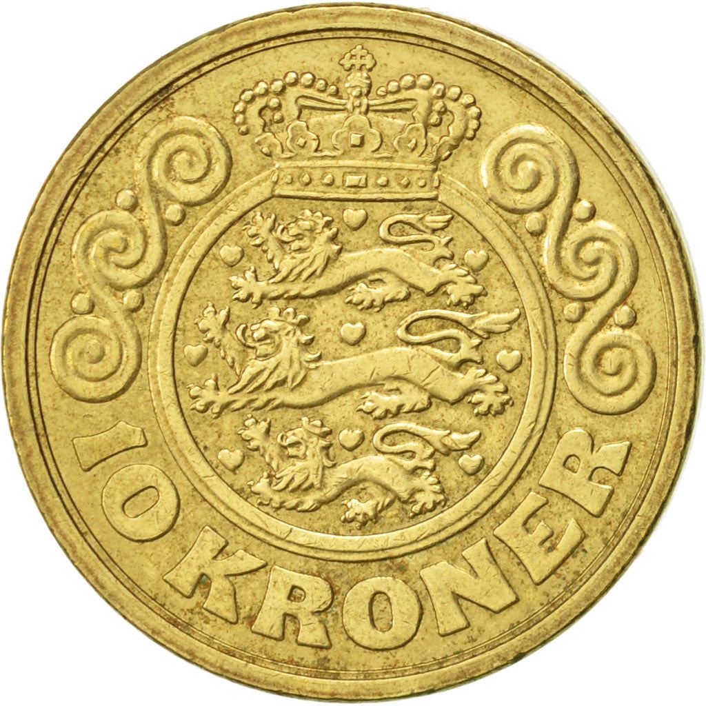 Denmark | 10 Kroner Coin | Margrethe II | Km:867 | 1989 - 1993