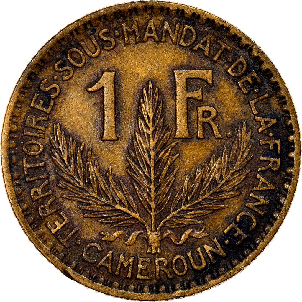 French Cameroon | 1 Franc Coin | Marianne | Phrygian Cap | Km:2 | 1924 - 1926