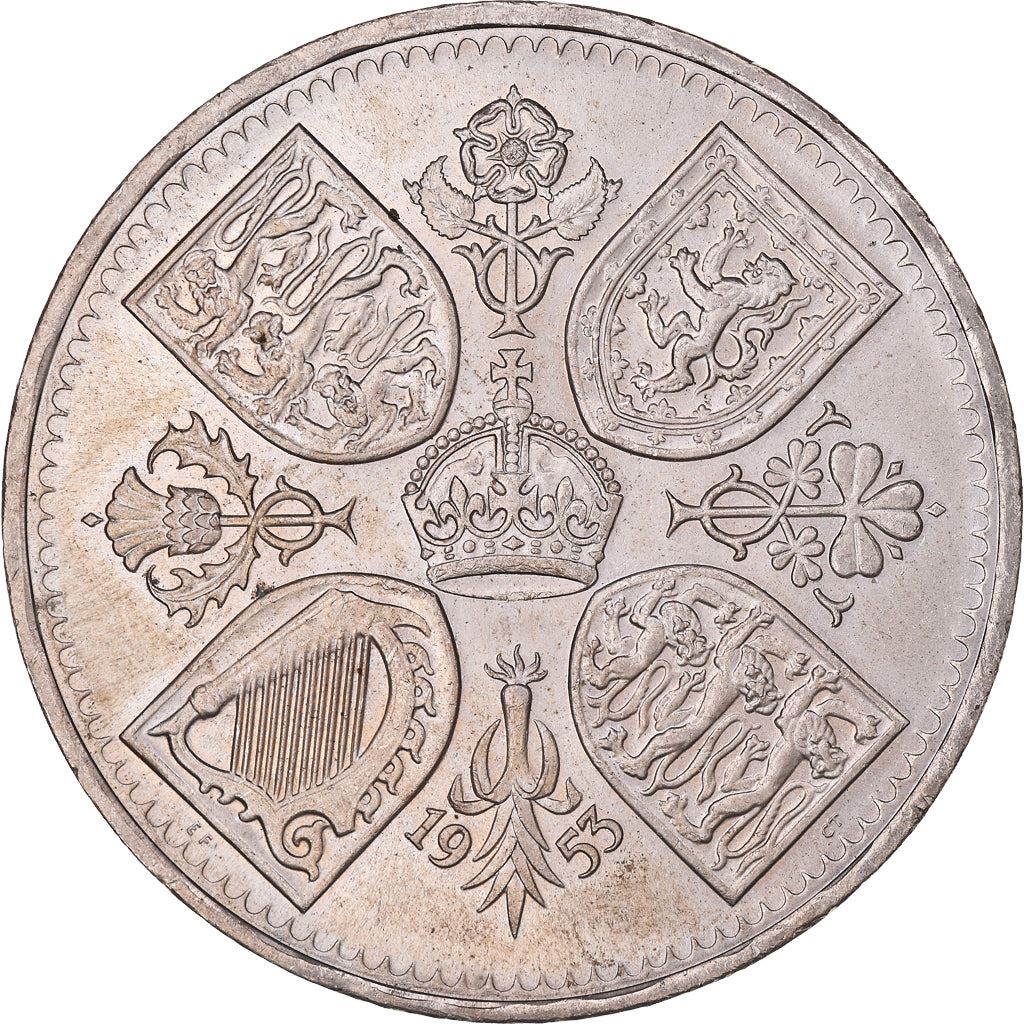United Kingdom | 5 Shillings Coin | Coronation | KM:894 | 1953