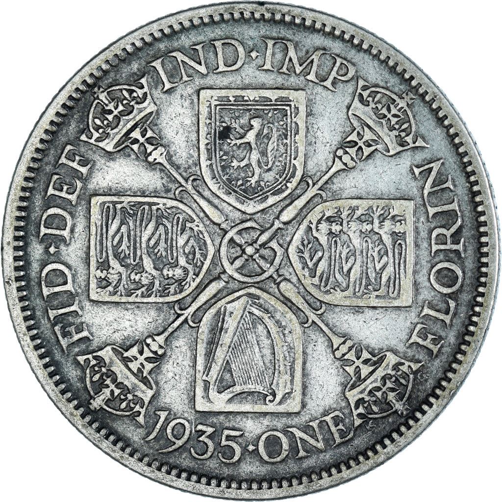 United Kingdom | 1 Florin Coin | George V | KM:834 | 1927 - 1936