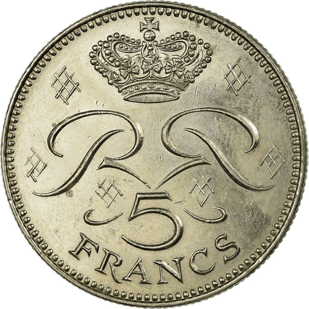 Monaco | 5 Francs Coin | Rainier III | Km:150 | 1970 - 1995