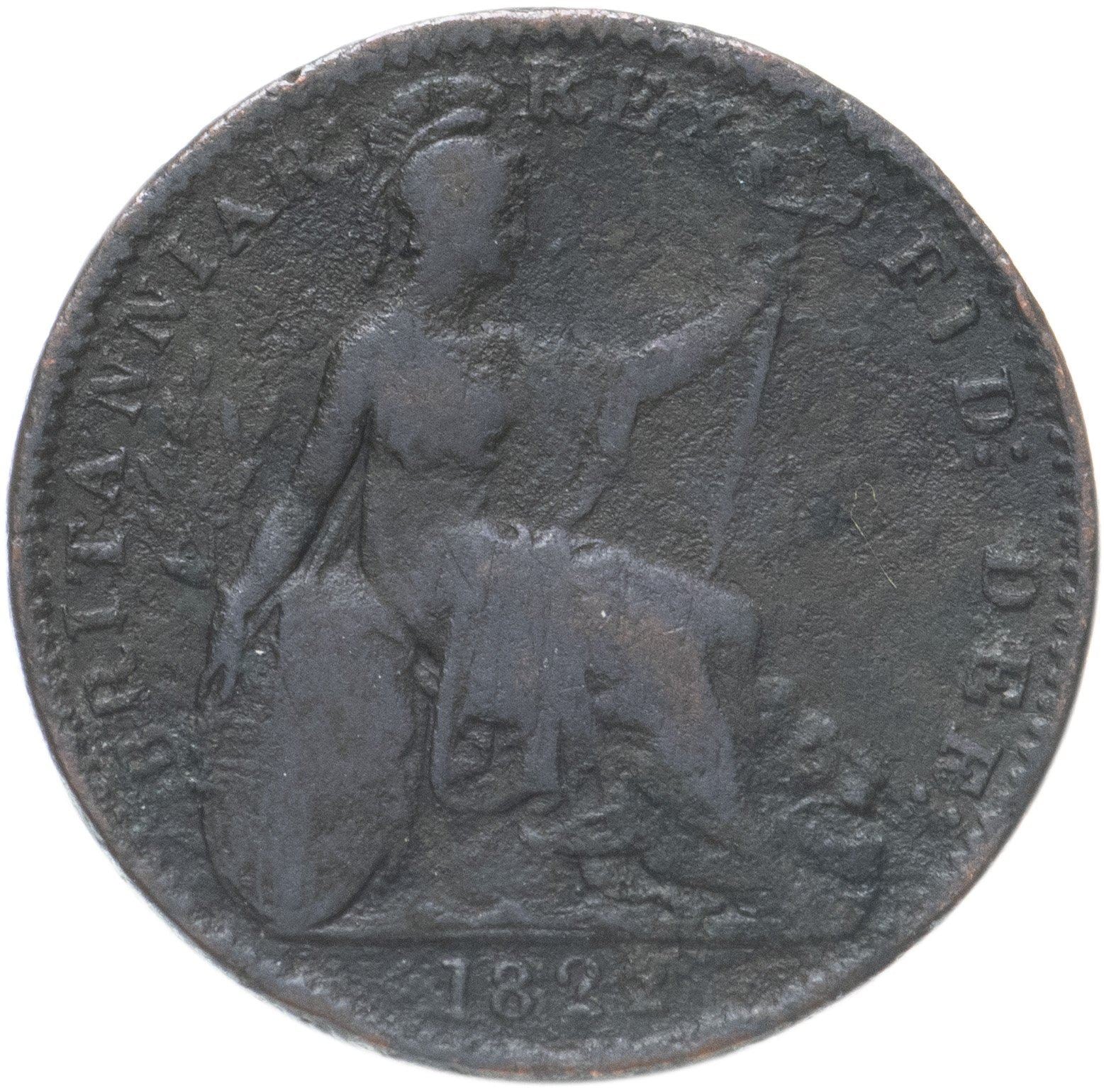 United Kingdom 1 Farthing Coin | George IV 1st issue | 1821 - 1826