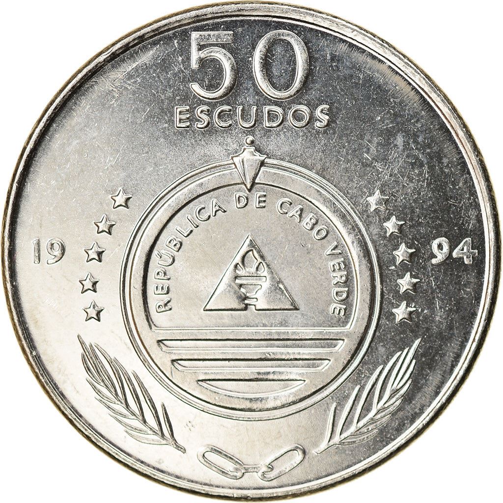 Cape Verde 50 Escudos Coin | Cape Verde Sparrow | KM37 | 1994