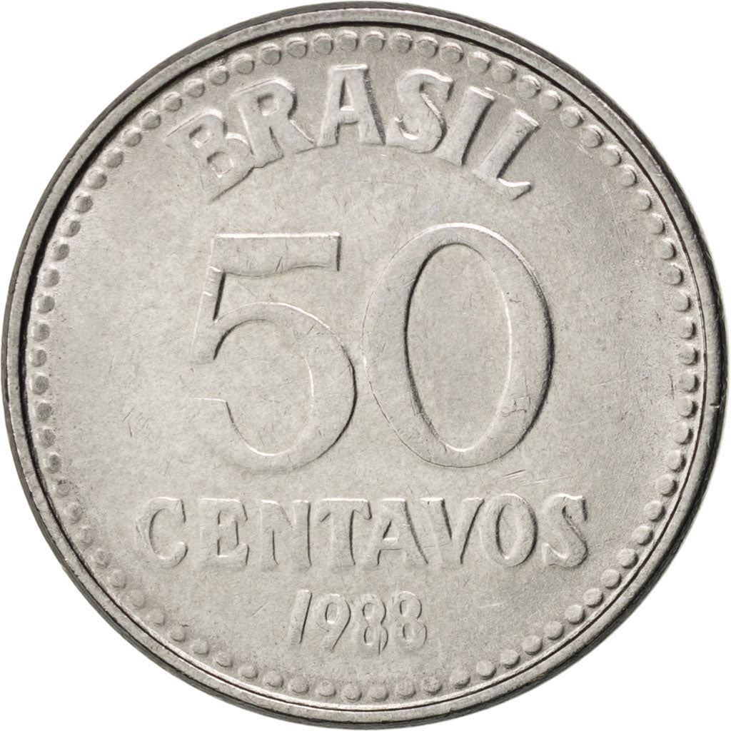 Brazil | 50 Centavos Coin | Star | Km:604 | 1986 - 1988