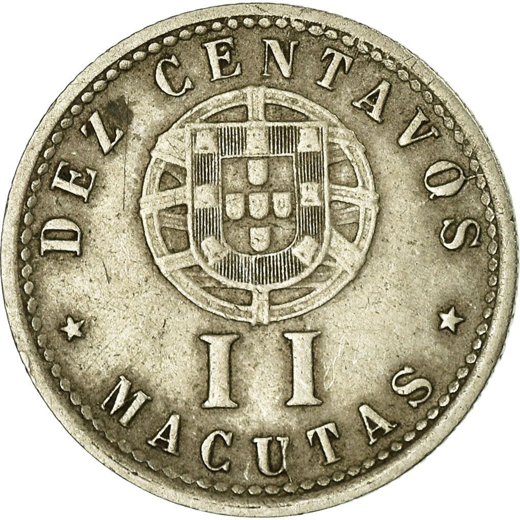Angola | 10 Centavos / 2 Macutas Coin | Libertine | Km:67 | 1927 - 1928