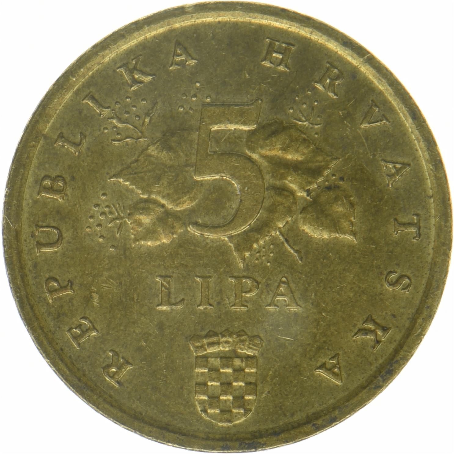Croacia | Moneda de 5 Lipa | Olimpiadas | KM:37 | 1996